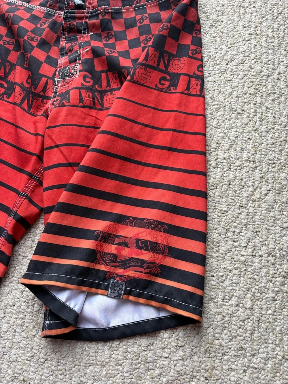 Y2K Board shorts Surf short Edition. Checkered pattern. Baggy fit.
